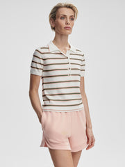 White Pink Ivy Stripe
