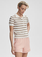 White Pink Ivy Stripe