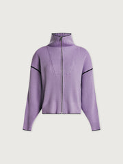 Carmen Zip-Through Rib Knit