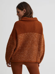 Caramel Cafe/Egret SpeckleKnit